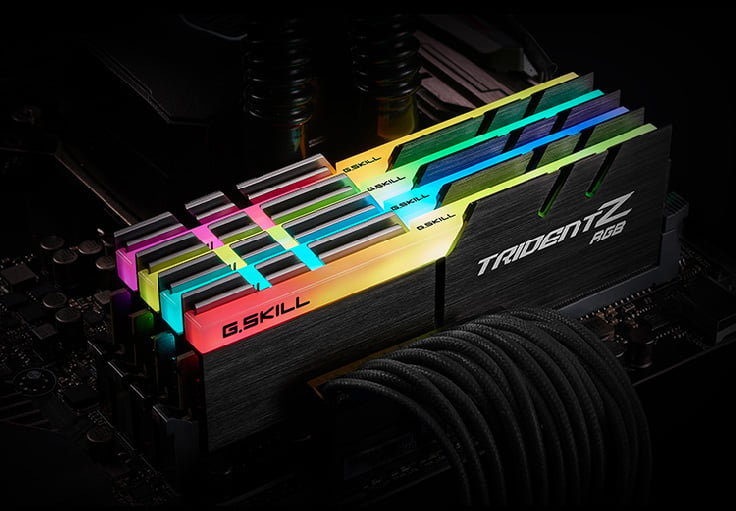 G.SKILL TridentZ RGB Series 16GB (2 x 8GB) 288-Pin PC RAM DDR4 3200 (PC4  25600) Desktop Memory Model F4-3200C14D-16GTZR